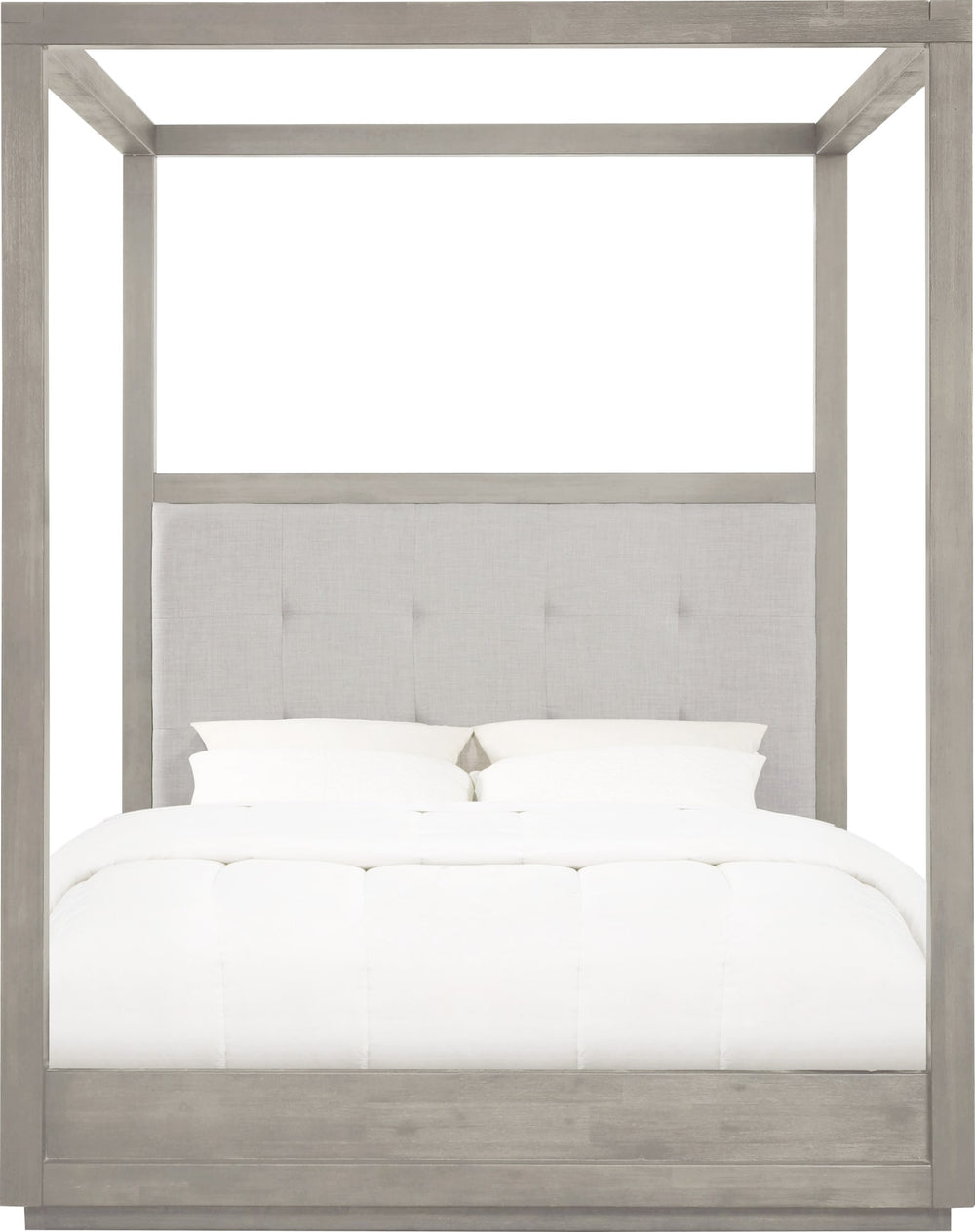 Ashley Upholstered Canopy Bed in Mineral - View 5