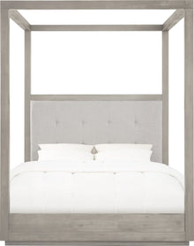 Ashley Upholstered Canopy Bed in Mineral - View 5
