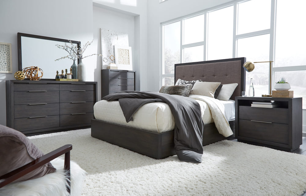 Ashley Upholstered Footboard Storage Bed in Dolphin - View 2