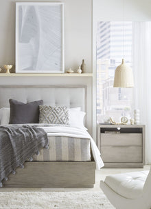 Ashley Upholstered Footboard Storage Bed in Mineral - View 3