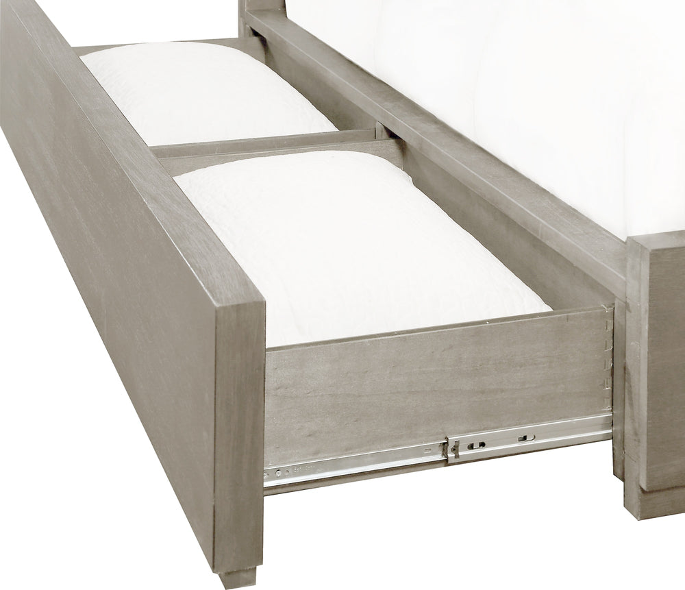 Ashley Upholstered Footboard Storage Bed in Mineral - View 5
