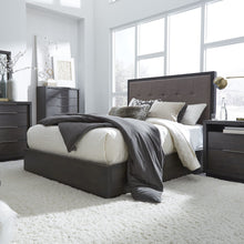 Ashley Upholstered Platform Bed in Dolphin