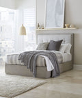 Ashi Upholstered Platform Bed in Mineral