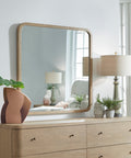 Pierson Beveled Glass Wall or Dresser Mirror in Buff Cream