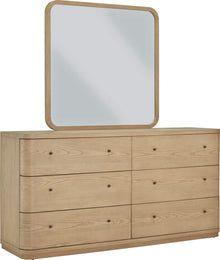 Pierson Beveled Glass Wall or Dresser Mirror in Buff Cream - View 5