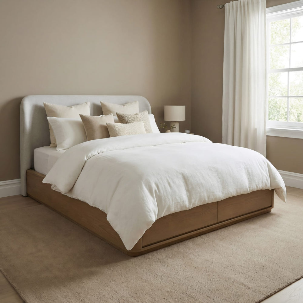 Pierson Full Storage Bed - Buff Cream