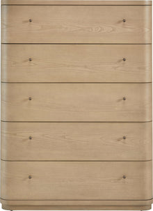 Pierson Five Drawer White Ash Chest in Buff Cream - View 3