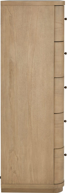 Pierson Five Drawer White Ash Chest in Buff Cream - View 4