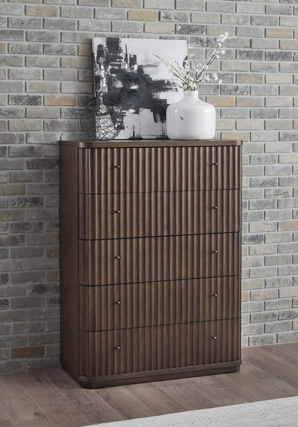 Pierson Fluted Chest - Chocolate Mousse