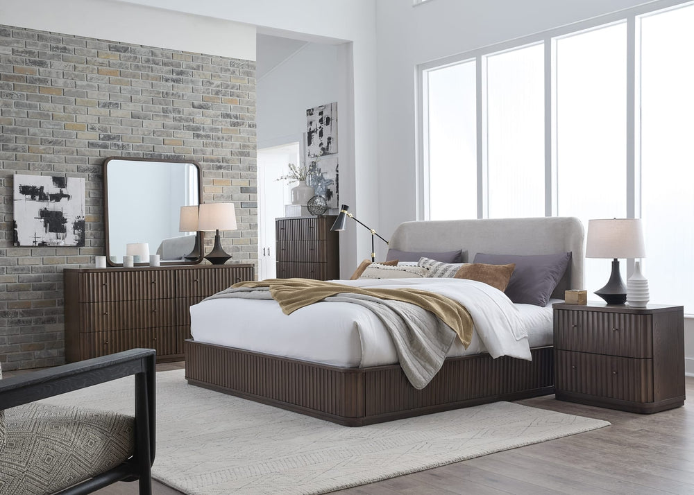 Pierson Fluted Full Bed - Chocolate Mousse - View 8