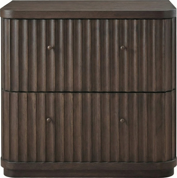 Pierson Fluted Nightstand - Chocolate Mousse - View 2