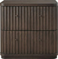 Pierson Fluted Nightstand - Chocolate Mousse