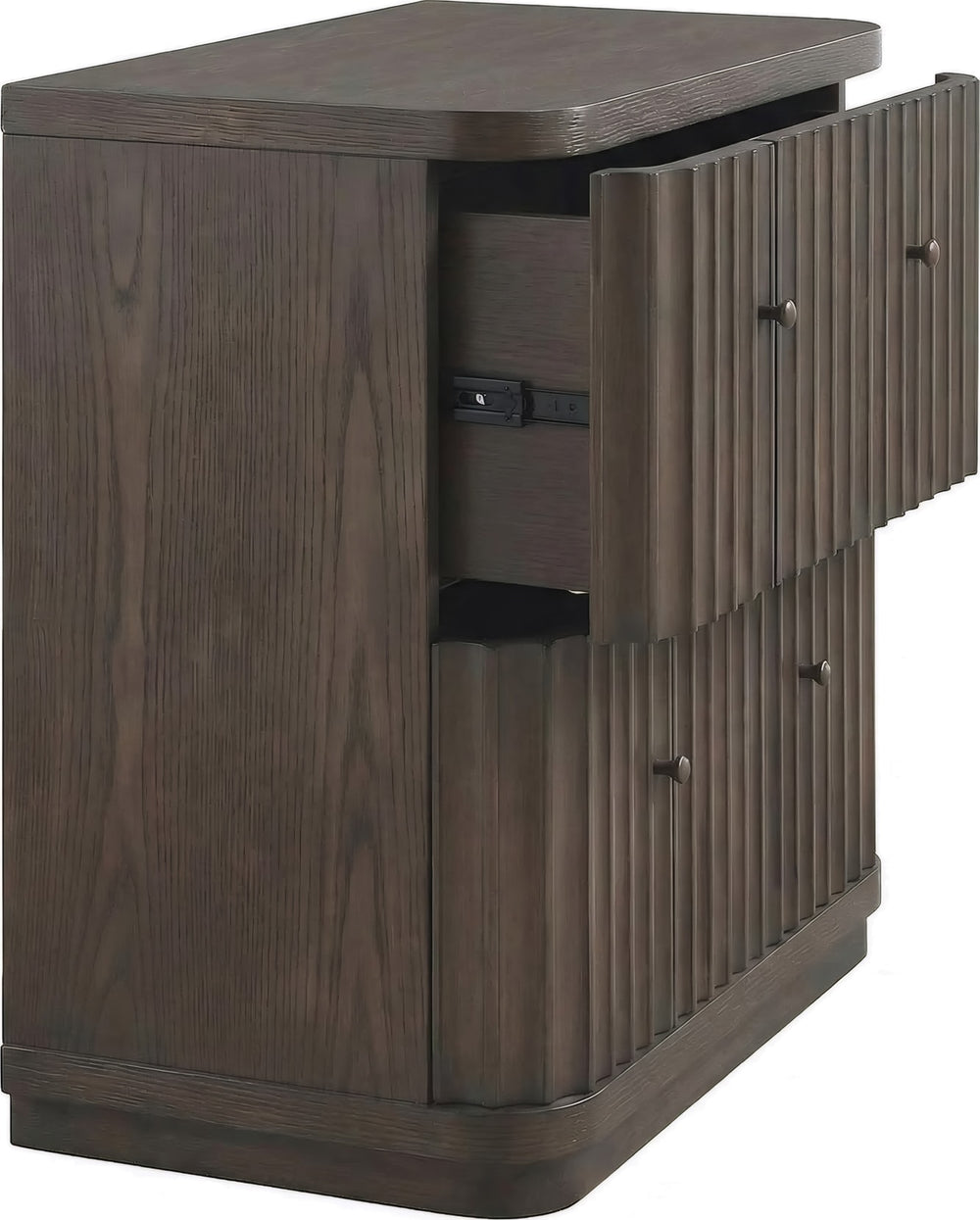 Pierson Fluted Nightstand - Chocolate Mousse - View 5