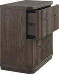 Pierson Fluted Nightstand - Chocolate Mousse