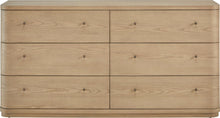 Pierson Six Drawer White Ash Dresser in Buff Cream - View 2
