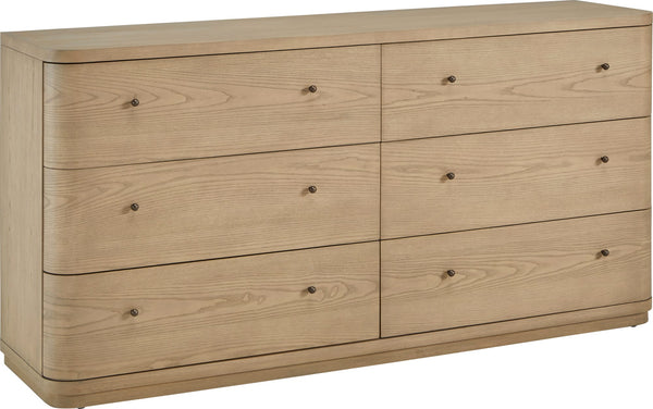 Pierson Six Drawer White Ash Dresser in Buff Cream alternate view