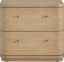 Pierson Two Drawer White Ash Nightstand in Buff Cream - View 3