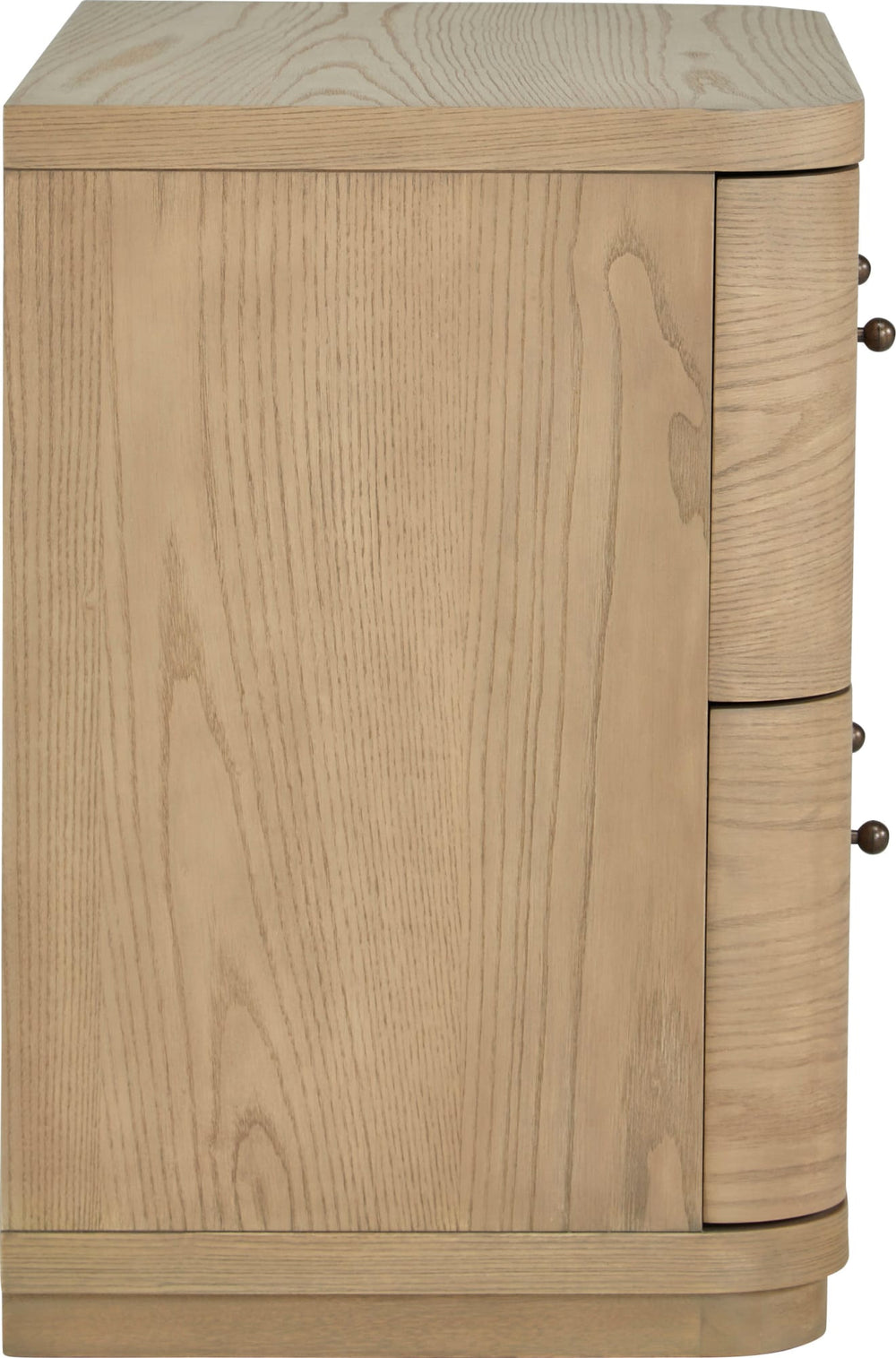 Pierson Two Drawer White Ash Nightstand in Buff Cream - View 4