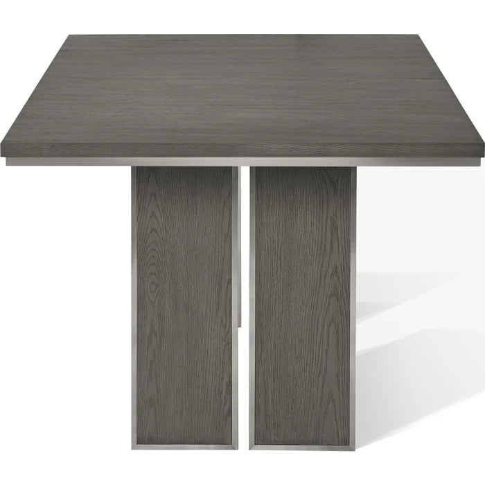 Lata Extension Dining Table in Thunder Grey 30Hx100Wx40D inches