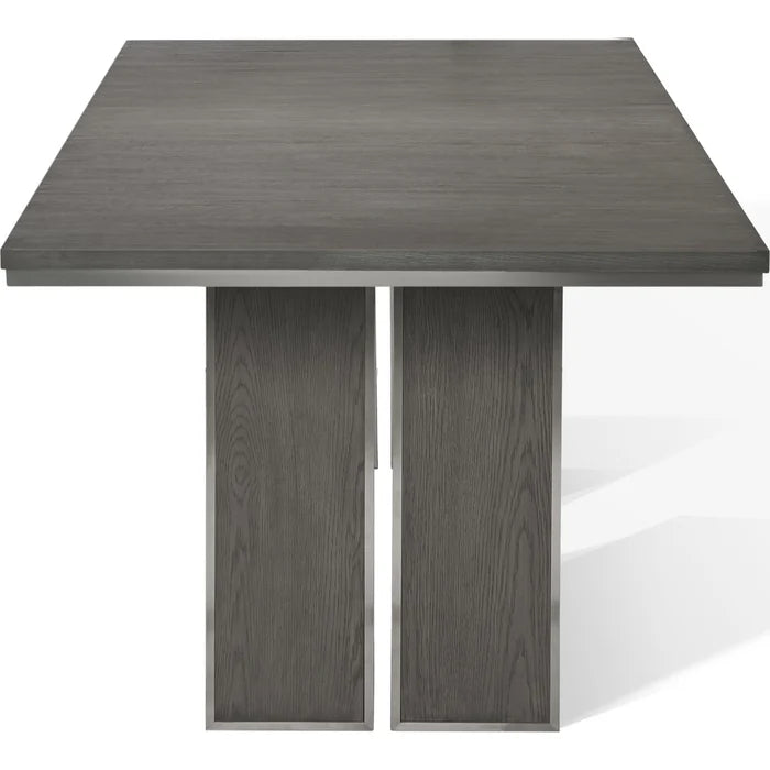 Lata Extension Dining Table in Thunder Grey 30Hx100Wx40D inches