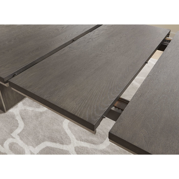 Lata Extension Dining Table in Thunder Grey 30Hx100Wx40D inches