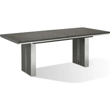 Lata Extension Dining Table in Thunder Grey 30Hx100Wx40D inches