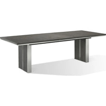 Lata Extension Dining Table in Thunder Grey 30Hx100Wx40D inches