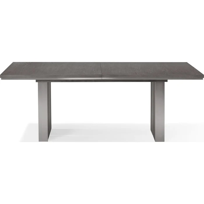 Lata Extension Dining Table in Thunder Grey 30Hx100Wx40D inches