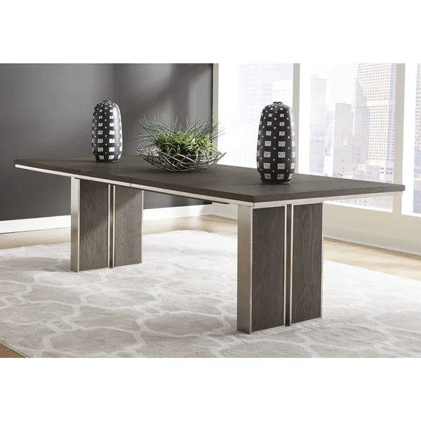 Lata Extension Dining Table in Thunder Grey 30Hx100Wx40D inches alternate view