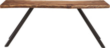 Riverside Live Edge Solid Wood Metal Leg Console Table in Natural Acacia - View 3