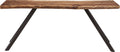 Riverside Live Edge Solid Wood Metal Leg Console Table in Natural Acacia
