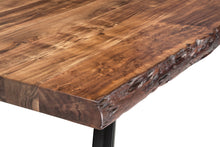 Riverside Live Edge Solid Wood Metal Leg Dining Table in Natural Acacia - View 6
