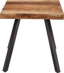Riverside Live Edge Solid Wood Metal Leg End Table in Natural Acacia - View 3