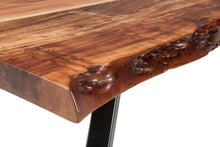 Riverside Live Edge Solid Wood Metal Leg End Table in Natural Acacia - View 4