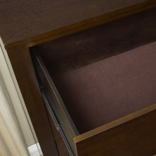 Riva Five Drawer Chest in Chocolate Brown - View 3