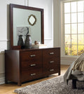 Riva Six Drawer Dresser in Chocolate Brown
