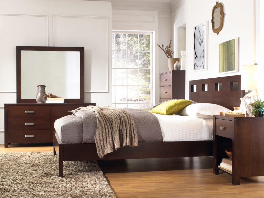 Riva Six Drawer Dresser in Chocolate Brown - View 2