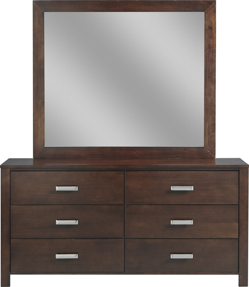 Riva Six Drawer Dresser in Chocolate Brown - View 3