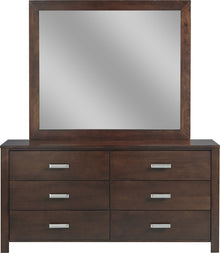 Riva Six Drawer Dresser in Chocolate Brown - View 3