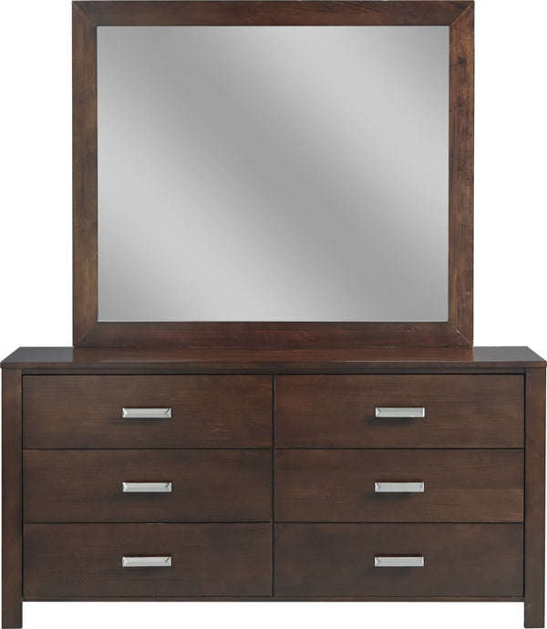 Riva Six Drawer Dresser in Chocolate Brown alternate view