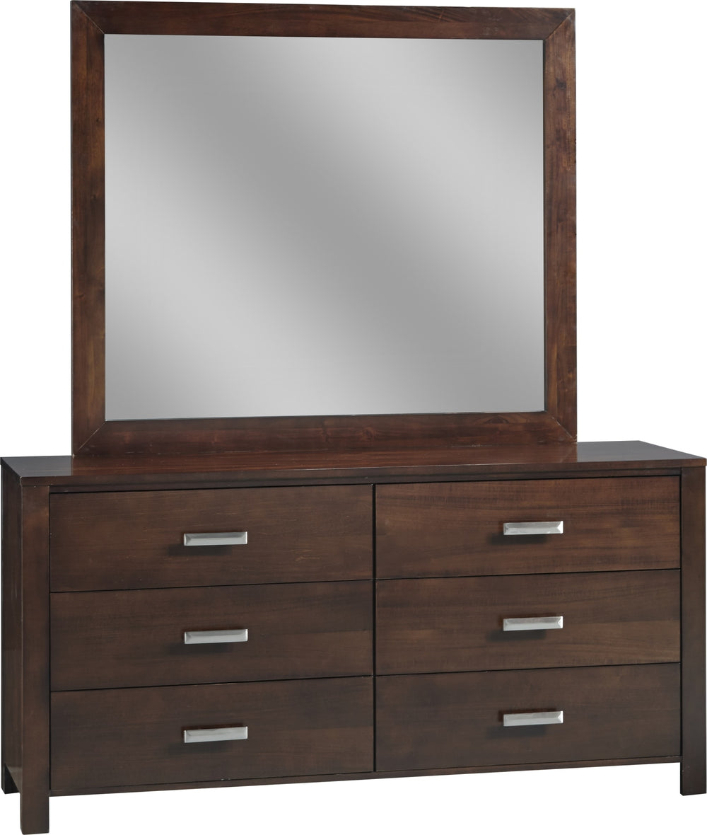 Riva Six Drawer Dresser in Chocolate Brown - View 4