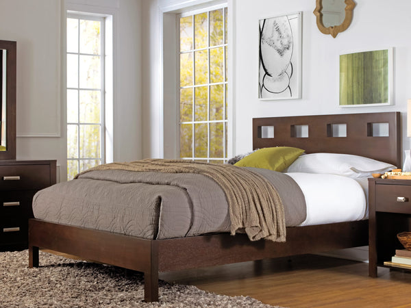 Riva Wood Bed in Chocolate Brown alternate view