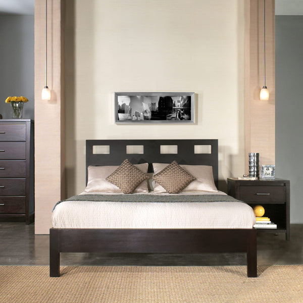 Riva Wood Platform Bed in Espresso alternate view
