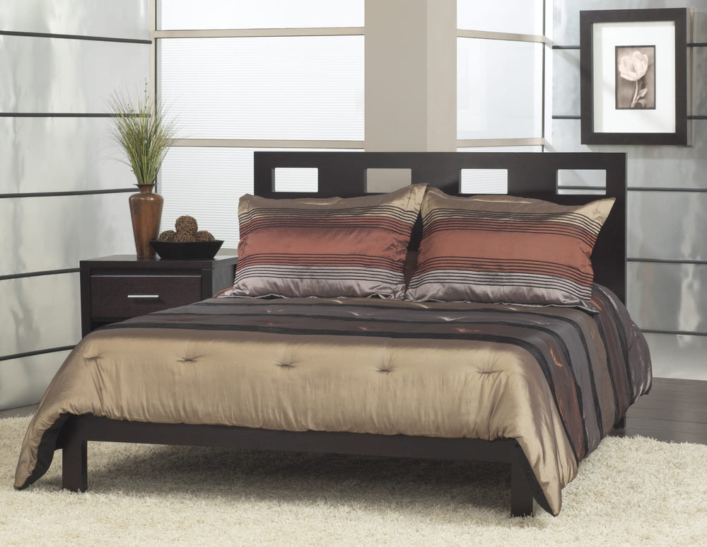 Riva Wood Platform Bed in Espresso - View 3