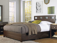 Riva Wood Storage Bed in Chocolate Brown