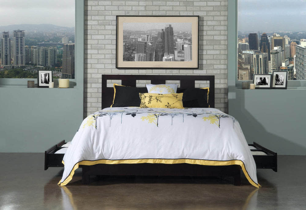 Riva Wood Storage Bed in Espresso - View 5