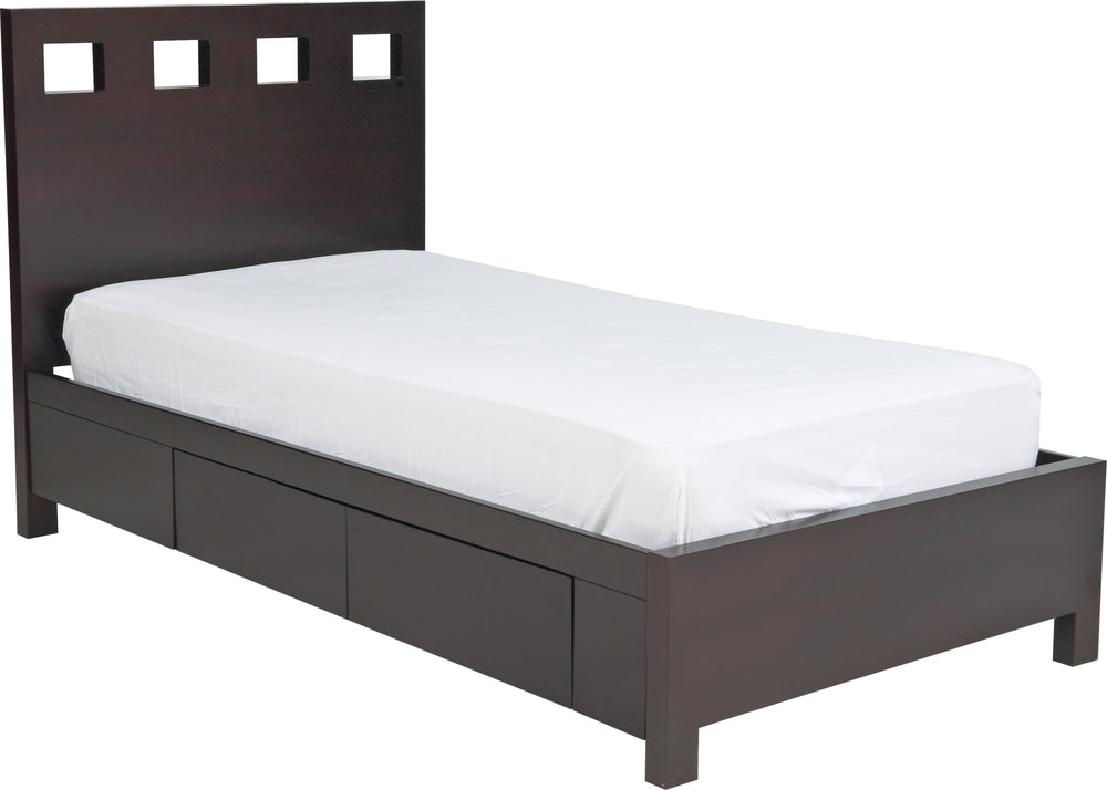 Riva Wood Storage Bed in Espresso - View 7