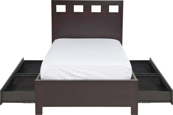 Riva Wood Storage Bed in Espresso alternate view