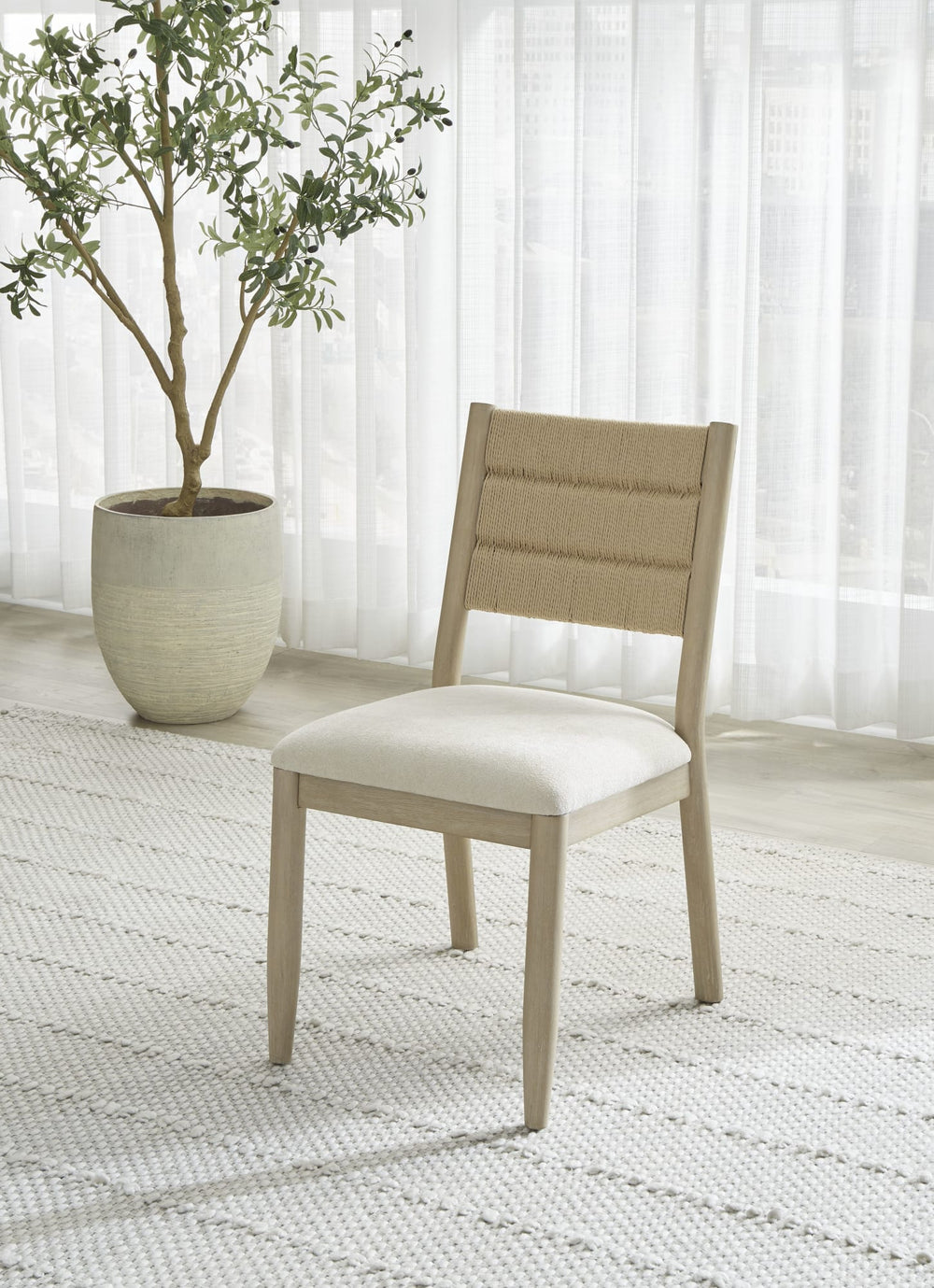 Ridgewood Danish Cord Dining Chair in Chai