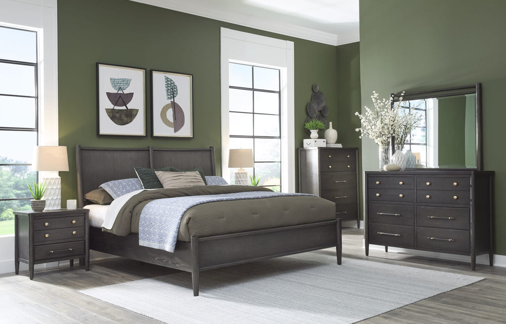Ridgewood Oak Wood Platform Bed in Yin - View 3